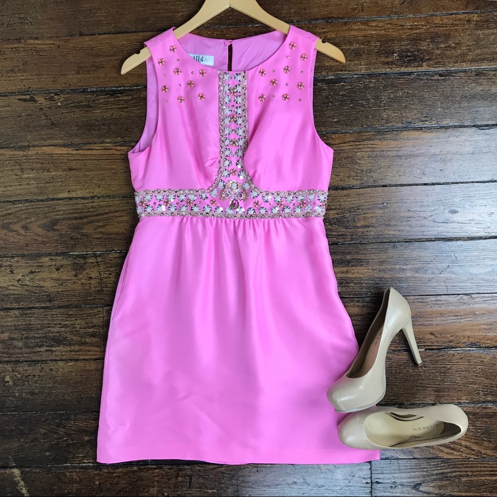 Tibi Beaded Formal Cocktail Dress A-line Empire 8